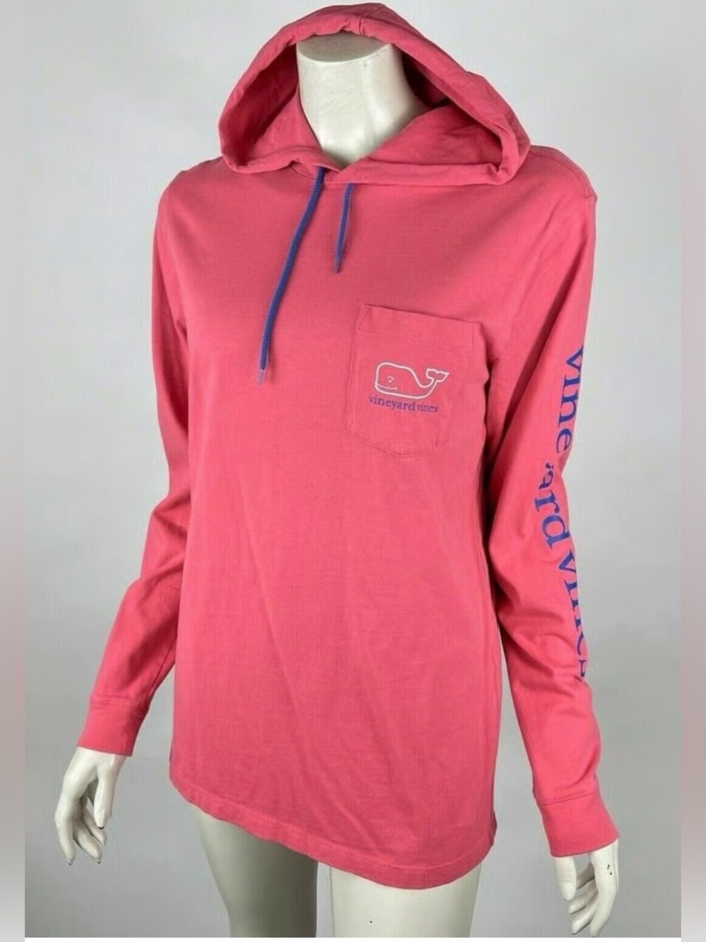 Vineyard Vines Men's Pullover Drawstring Hoodie Salmon/Pink Size XS